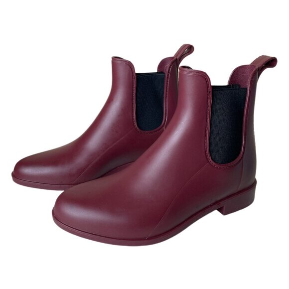 Capelli New York Chelsea Burgundy Rain Boots Size 8 - Picture 1 of 16